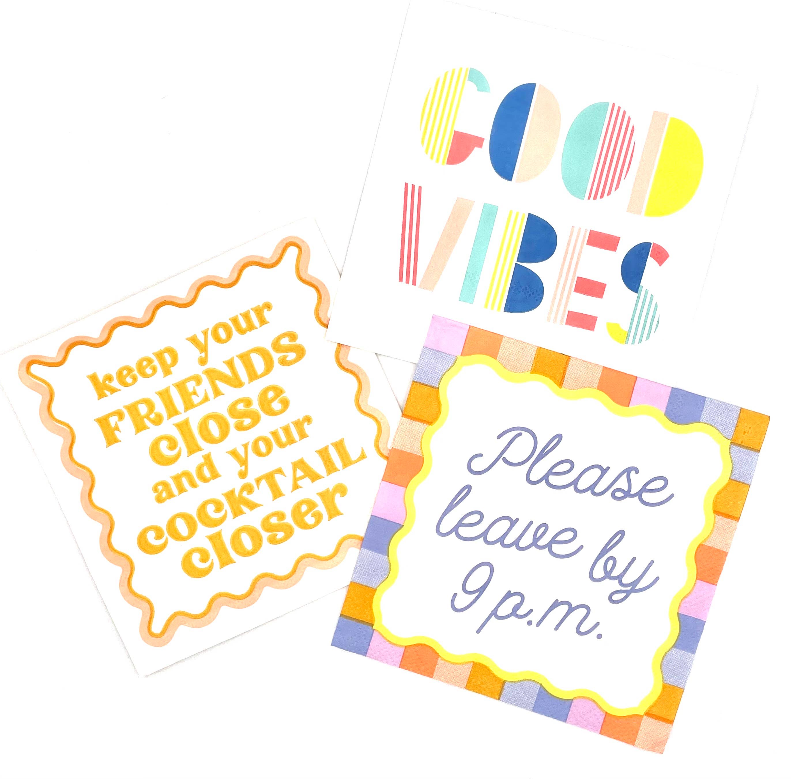 soiree-sisters - Venta al por mayor Servilletas desechables - Divertidas servilletas para fiestas festivas | Please Leave by 9 p.m., 20 unidades4