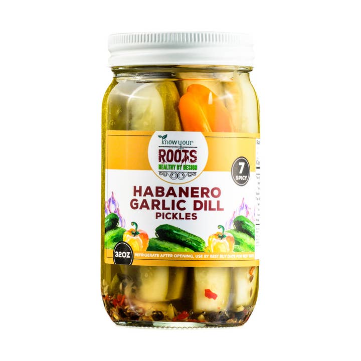 Habanero Hvidløg Dill Pickles for engroshandel hos Knonw Your Roots Pickles