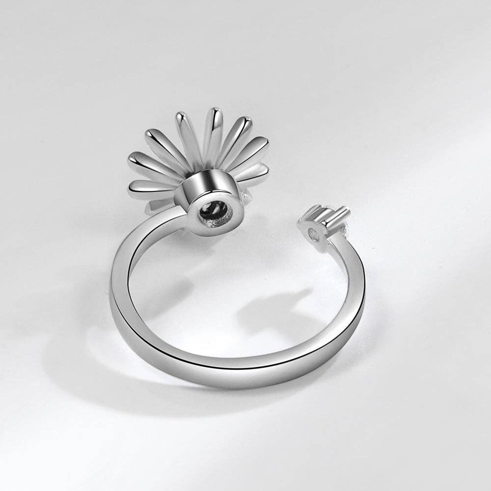 Katinki - Wholesale Multi-Stone Ring - Daisy Flower Adjustable Open Ring2