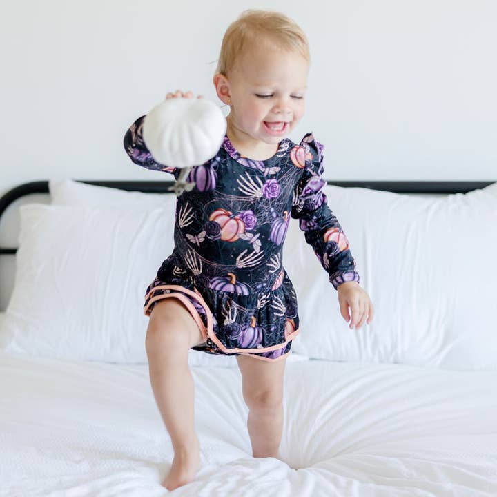 Bodysuit Twirl Dress - Creepy Crawly for wholesale by Cuddles N Giggles