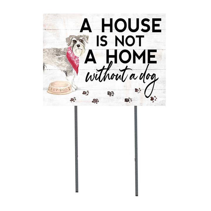 18x24 Schnauzer Dog Lawn Sign for wholesale by Kindred Hearts