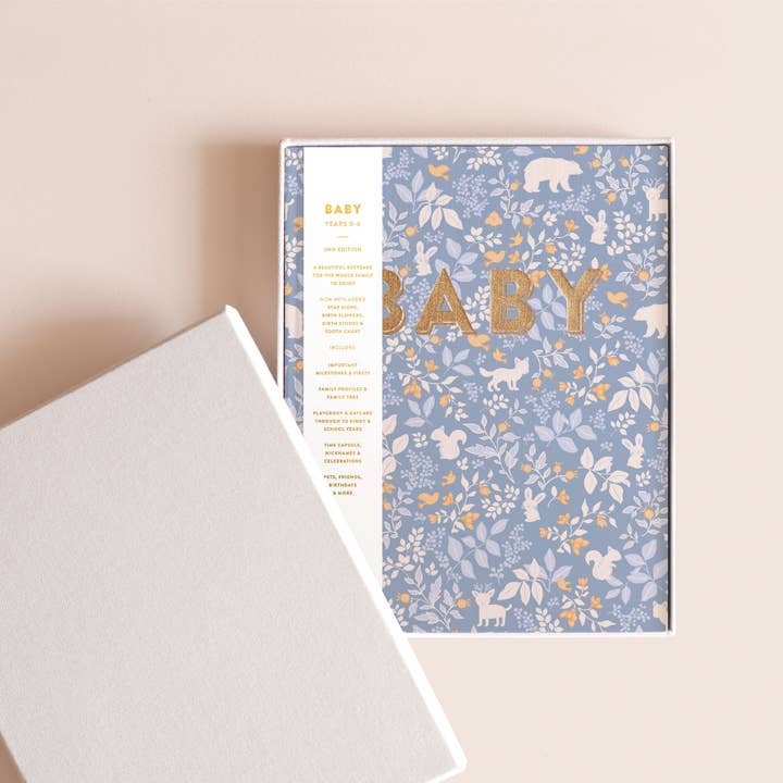 Baby Book Forest Friends Cornflower Boxed for wholesale by Fox & Fallow