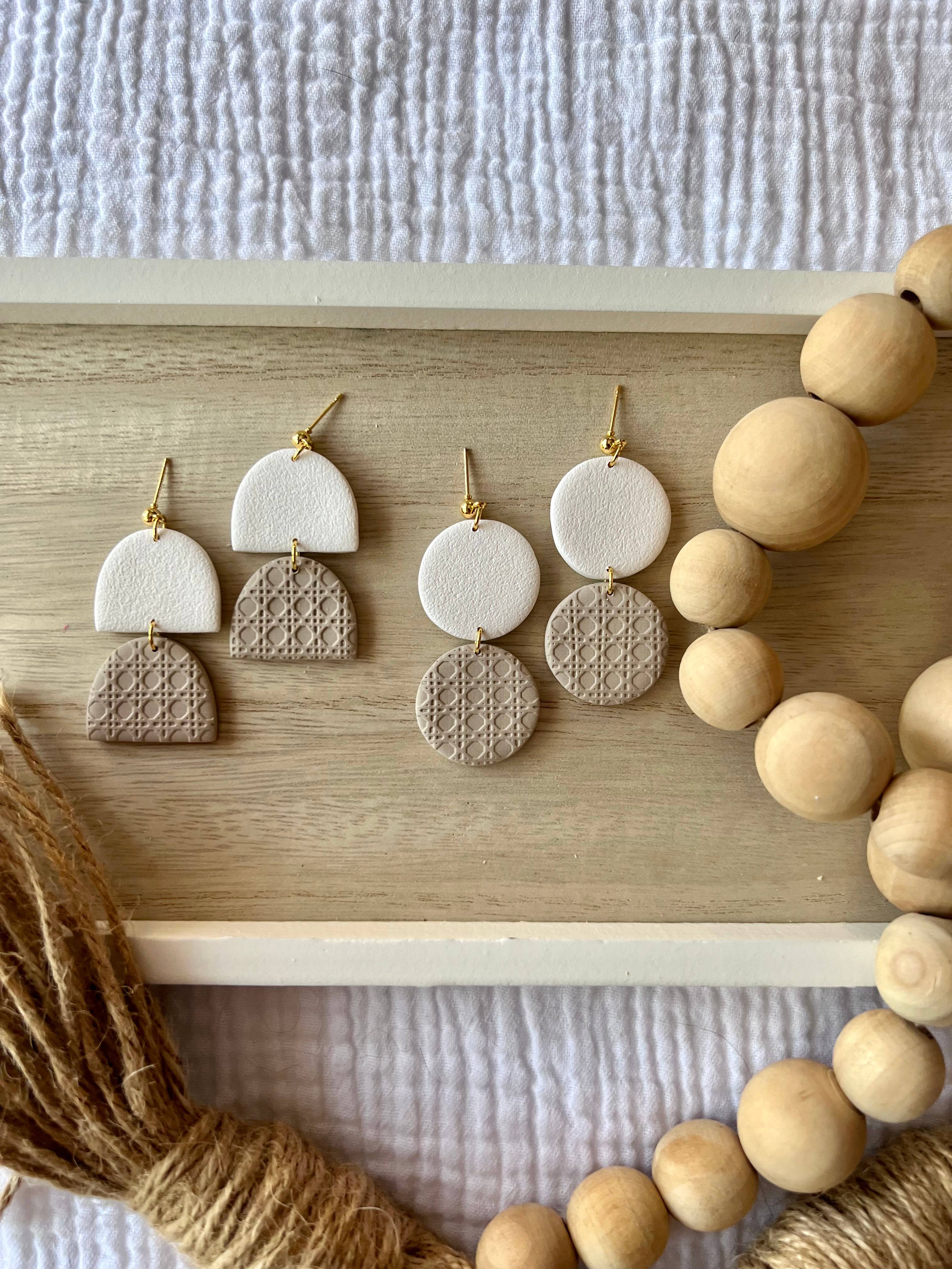 SeizeTheClayJewelry – Brincos de argola por atacado – Brincos em Clay em Vime1