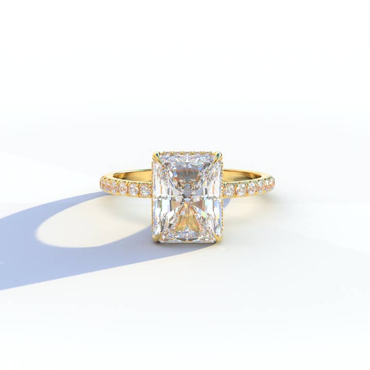 Mohana Jewels - Luxury - Wholesale Engagement Ring - 3 Ct E/VVS Radiant Cut Lab Diamond Ring -Monica9