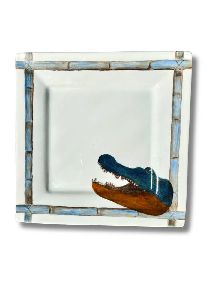 Florida Gator Game Day Bamboo Square Serving Platter for wholesale by Mona H Paintings