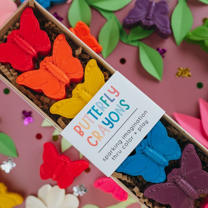 Wonder Hue Crayon Co. - Wholesale Crayons - Kids & Baby - Butterfly Shaped Crayons, Non-Toxic Easter / Spring Gift4