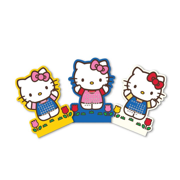 Studio Oh! - Wholesale Calendar - 2026 Hello Kitty Playful Pink Mini Desk Calendar with Wood