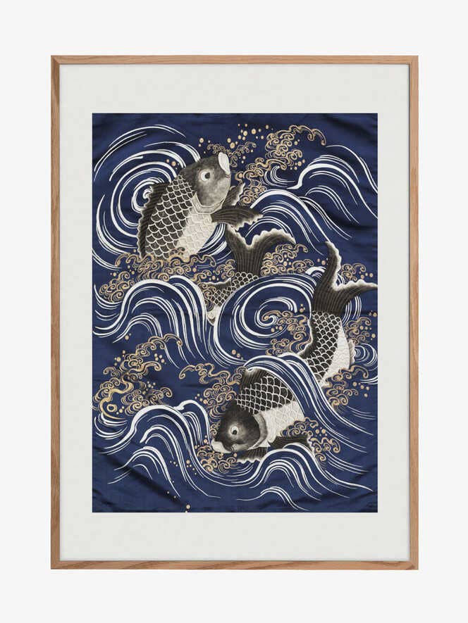 Carp In Waves During Meij Period for wholesale by Pictufy Wholesale