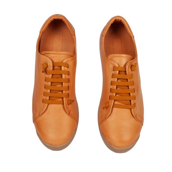 Chenson & Gorett - Wholesale Low Heels - Women's - Brown Leather Shoes with Laces, Padded Insole1