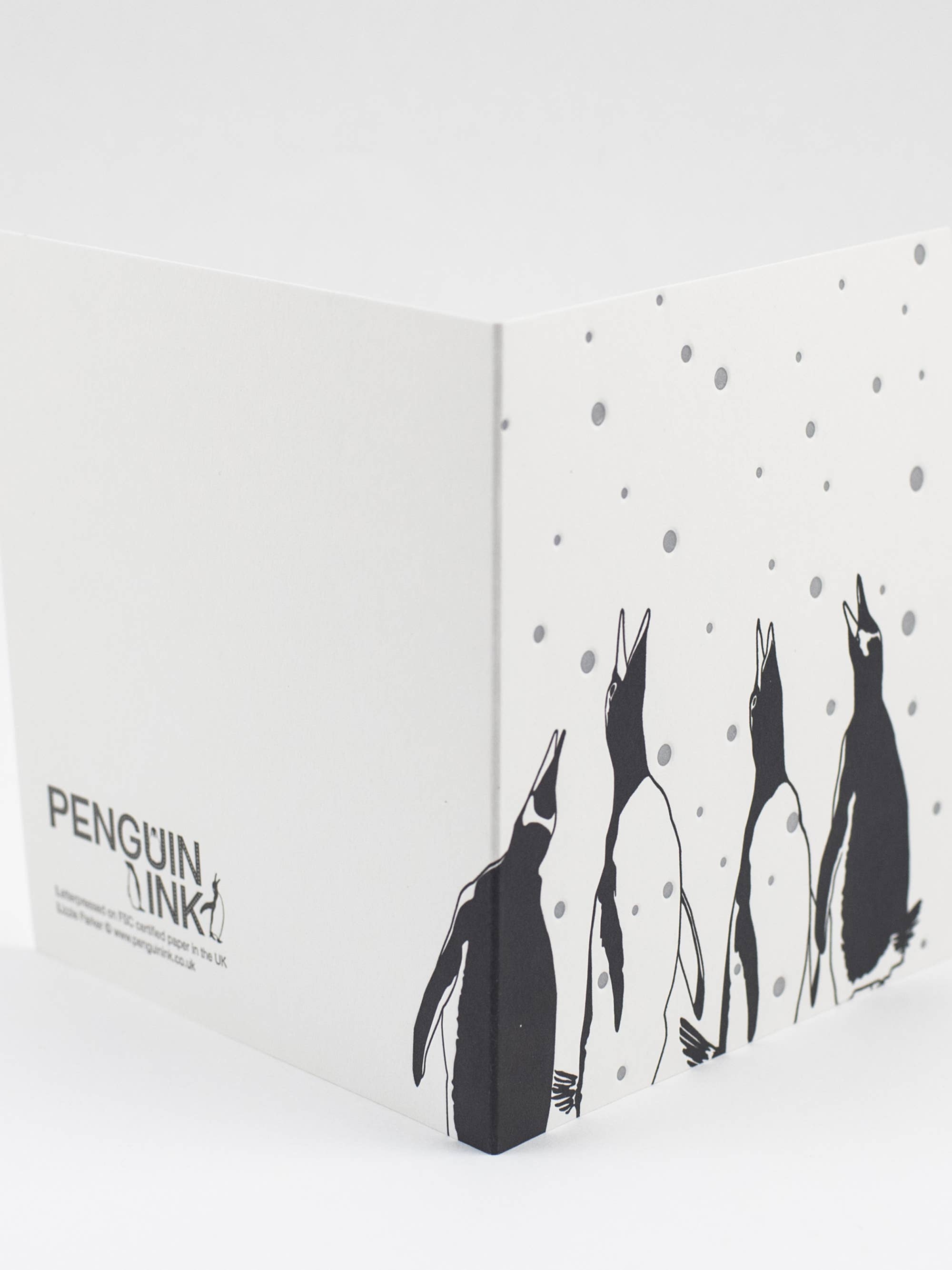 Penguin Ink - Wholesale Everyday Greeting Card - Four Calling Birds Letterpress Card2