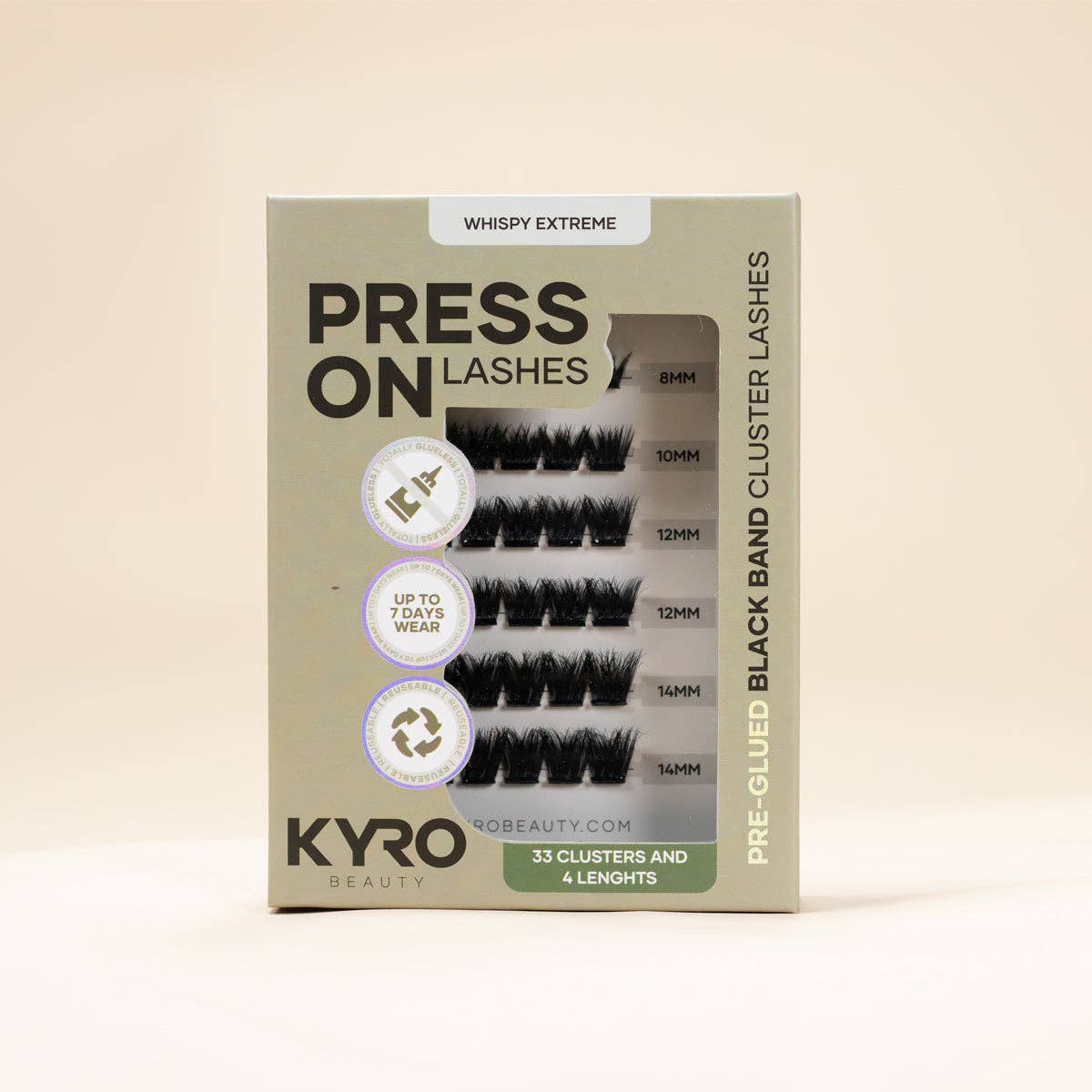 KYRO Beauty - Wholesale False/Fake Eyelashes - Pre-Glued Whispy Extreme - Press-On Lashes9