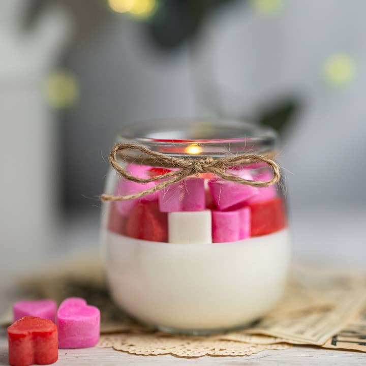MySunshineCandless - Wholesale Novelty Candle - Hearts candle | Candy Hearts Candle| Conversation Hearts can