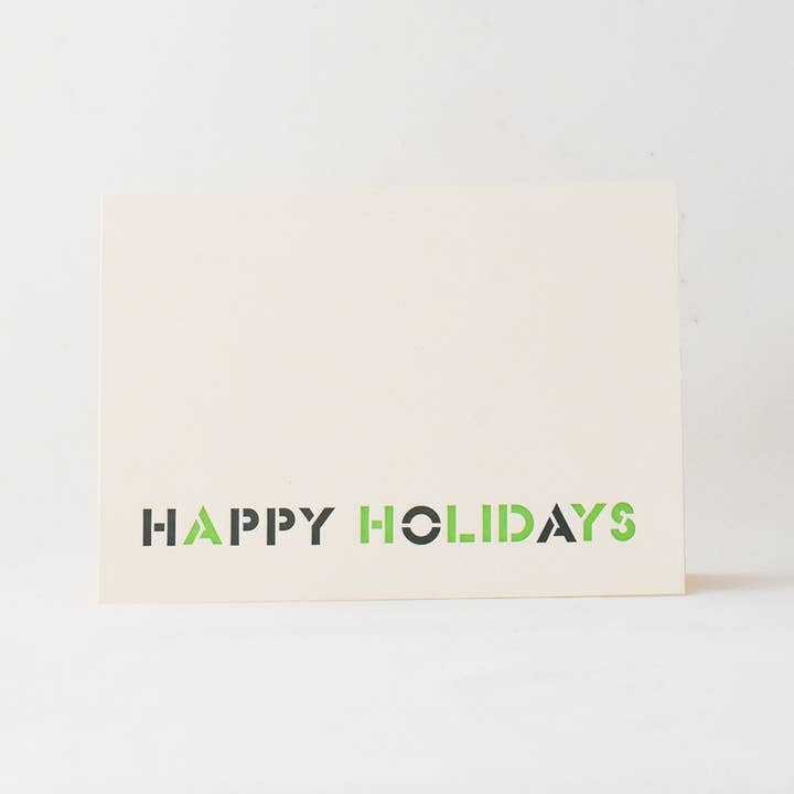 Cartão de férias verde Sentitext por atacado de Paper + Cup