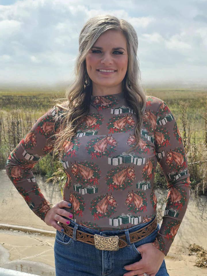 Sterling Kreek - Wholesale Blouse - Women's - Ribbons on the Range Mesh Top6