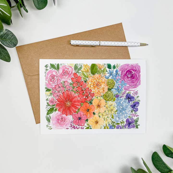 "We're All Here" Greeting Card 5x7" for wholesale by Shelly Cluff Art