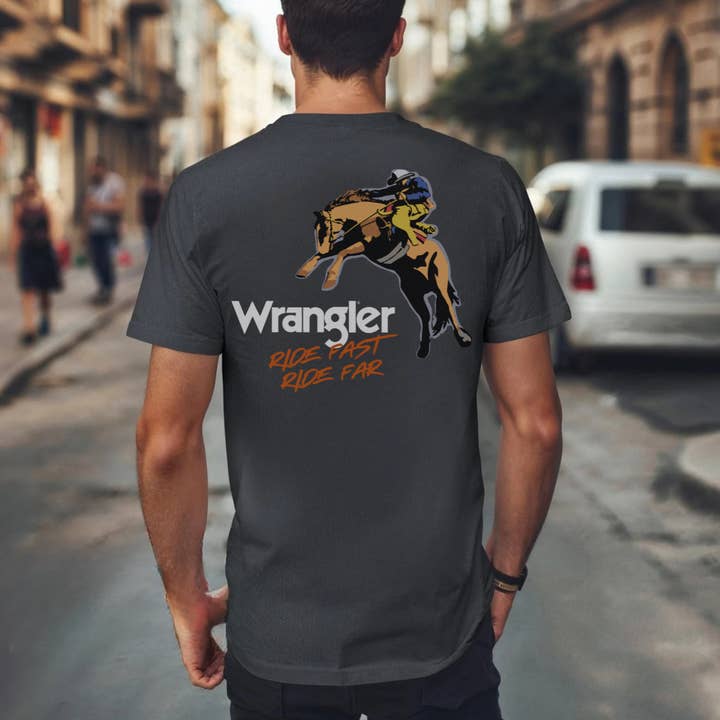 Clover + Cotton Co - Wholesale Screen Printed T-Shirt - Men's - Wranglin' Cowboy Tees3