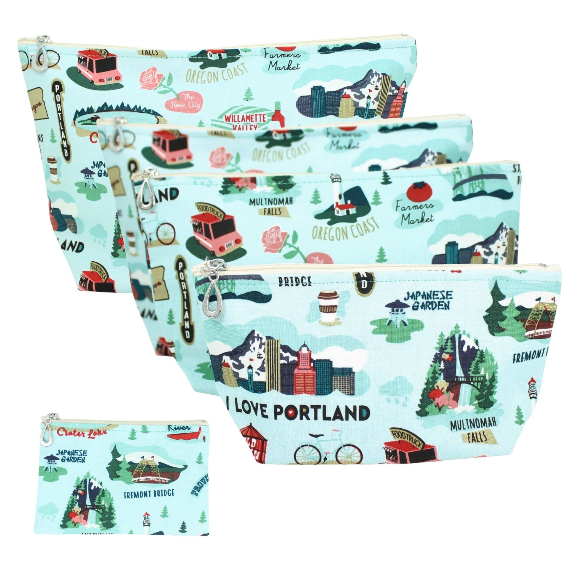 Dana Herbert – bolsa de maquilhagem e cosméticos por atacado – Conjunto de Bolsas de Maquilhagem - S, M, L, XL + Moeda (Poupe $4,75)2