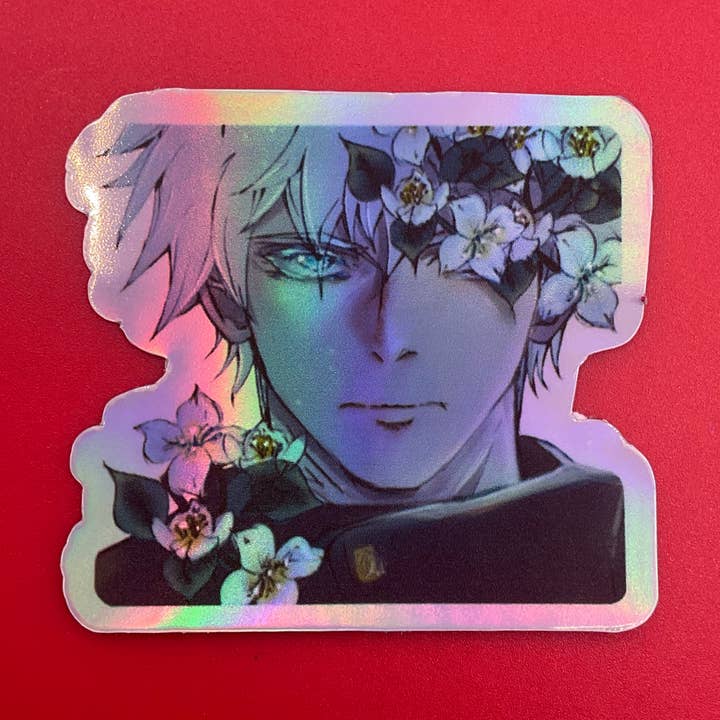 Gojo Satoru JJK Bloemenserie - Anemoon - Holografische Vinyl voor wholesale door Elegant Potato Anime