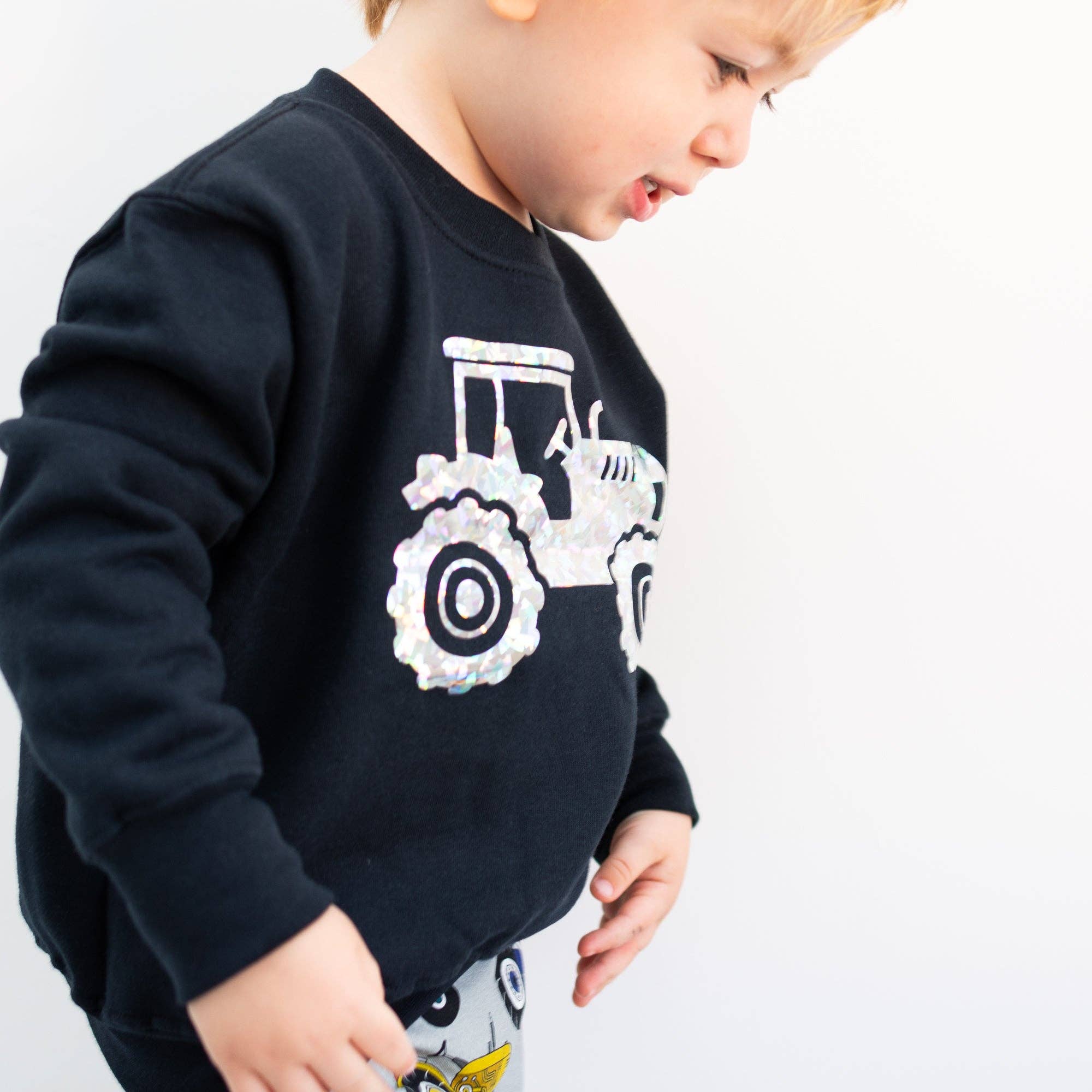 Fred & Noah – Großhandel Sweatshirt – Kinder – Hologramm-Traktor-Pullover3