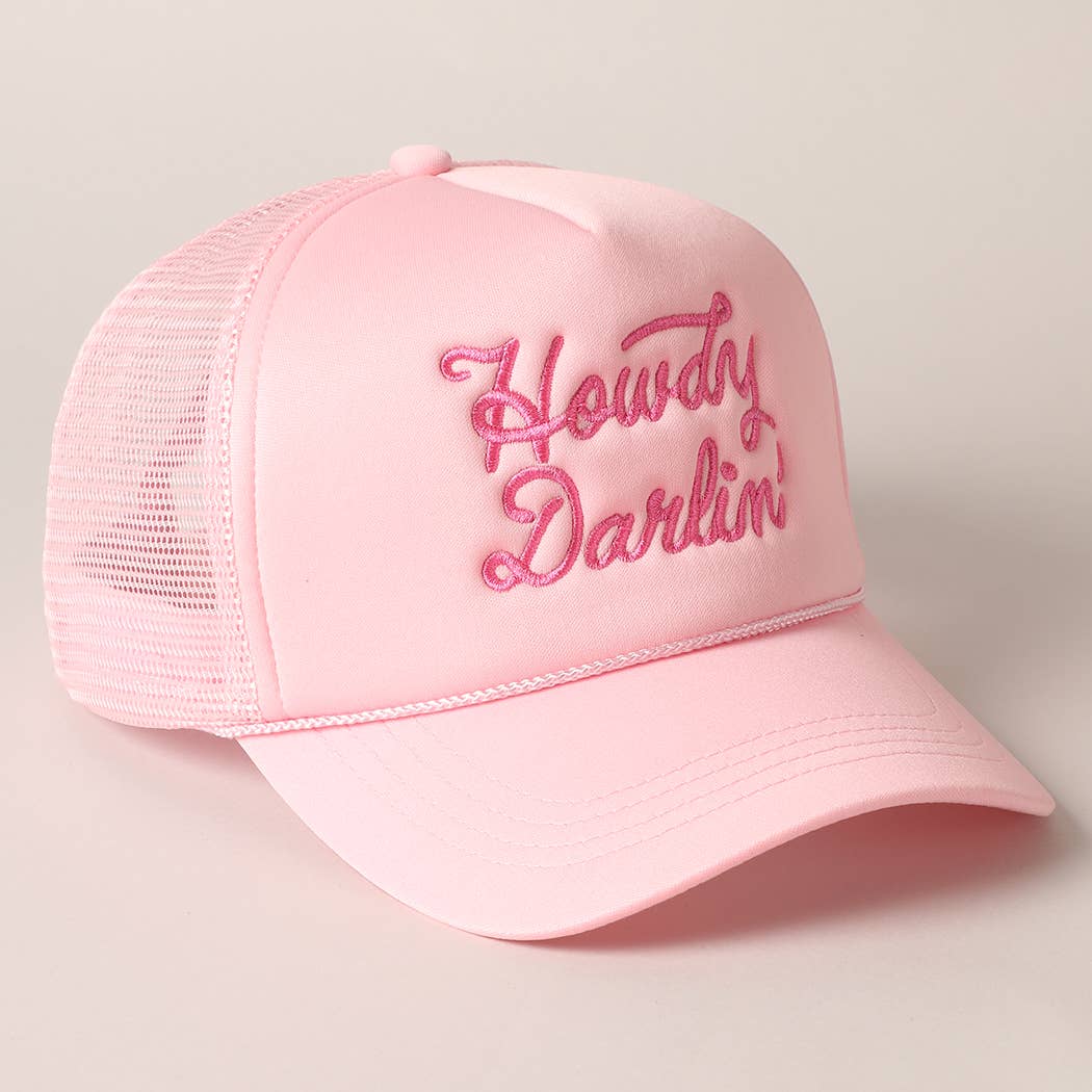 Fashion City - Wholesale Trucker Hat - Women's - Howdy Darlin' Embroidered Mesh Back Trucker Cap28