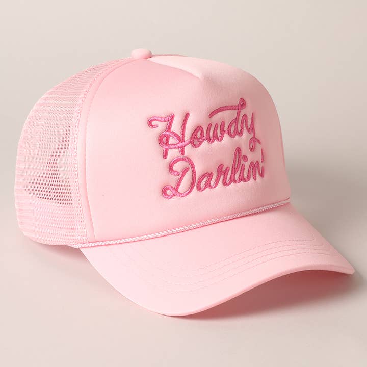 Fashion City - Wholesale Trucker Hat - Women's - Howdy Darlin' Embroidered Mesh Back Trucker Cap28