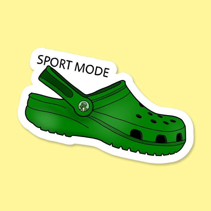 Sport Mode, Green – 3" Vinyl Sticker for wholesale by dash&doodle