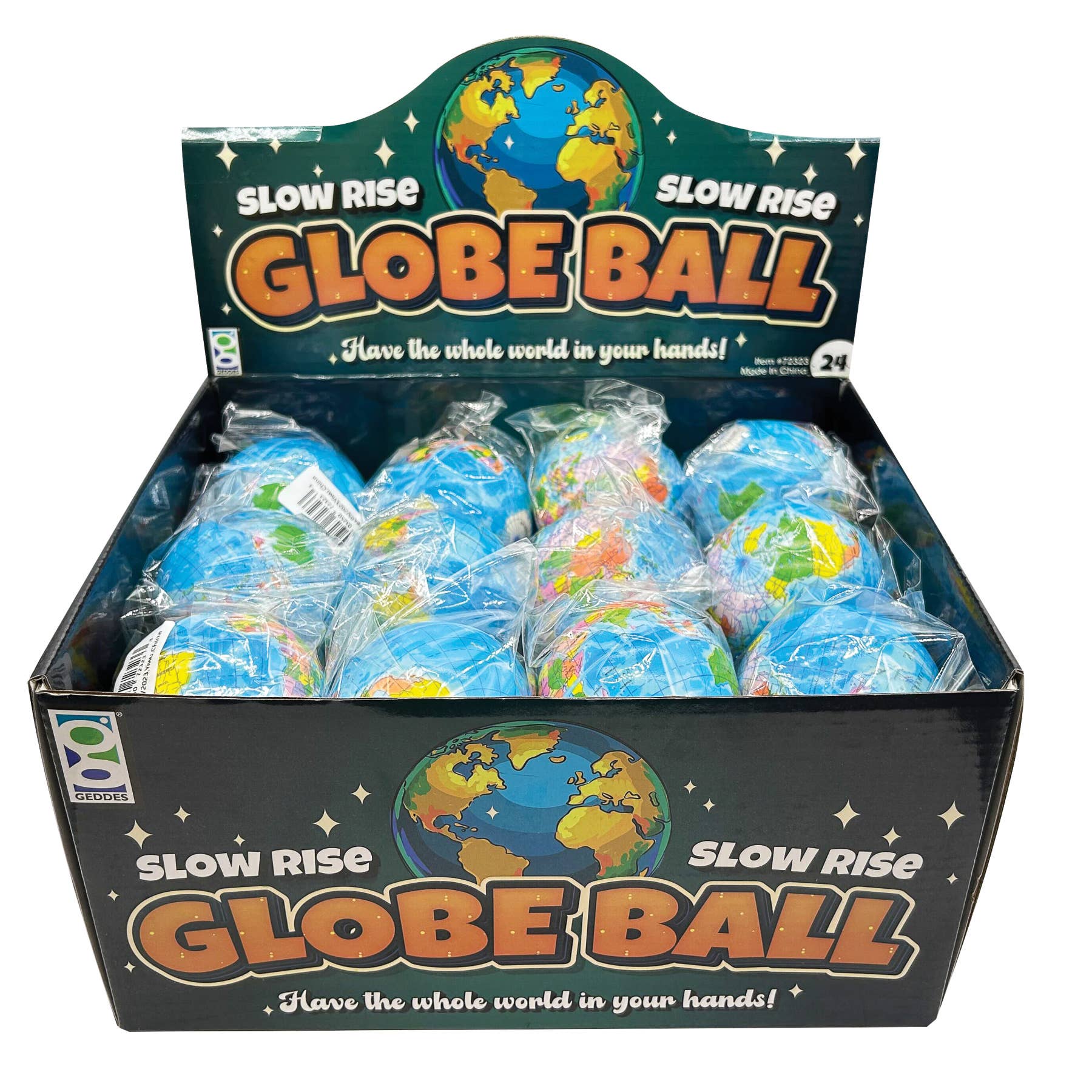 Geddes - Wholesale Stress Relief Ball/Dough - SLOW RISE GLOBE BALL   24/DSP1
