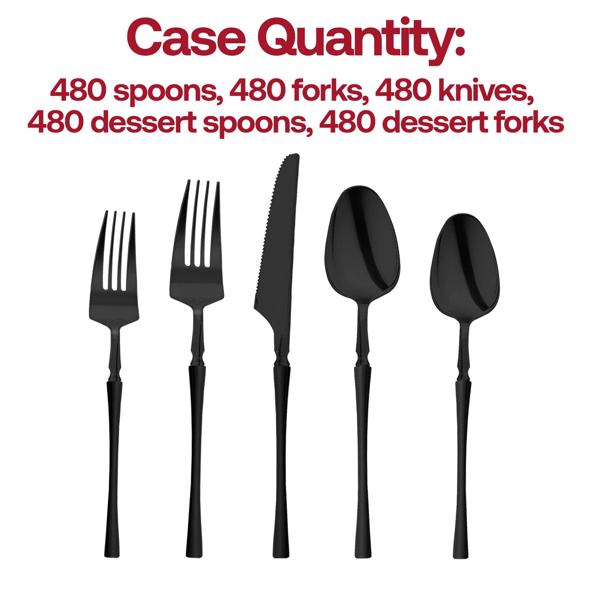 Smarty had a Party - Wholesale Assorted Cutlery Set - Black Moderno Plastic Cutlery Set - 20 Guests2