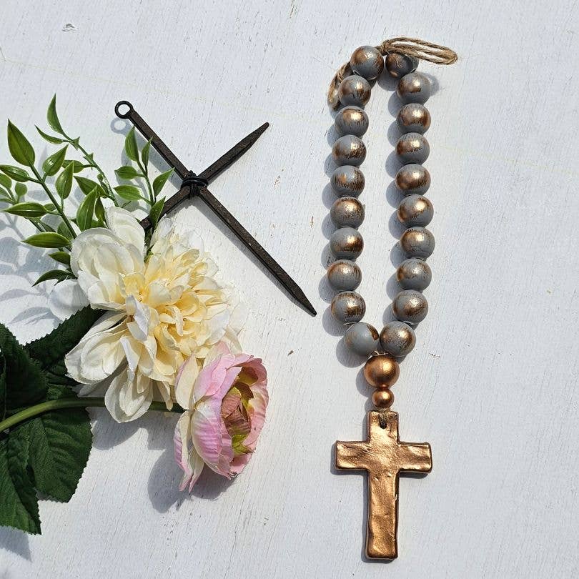 Let There be Light, Inc - Vendita all&#x27;ingrosso Decorazioni da tavolo - Perlina Blessing, 20 mm, in legno massello e resina, 30,5 cm, decorazione per auto o casa6