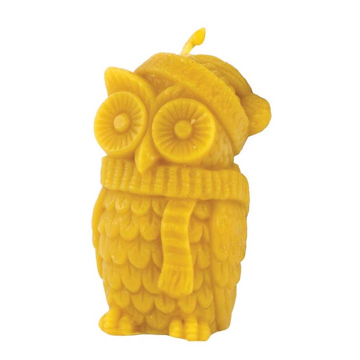 100% Irish Beewax Candle, Owl (Size S) for wholesale by Old Cottage Honey