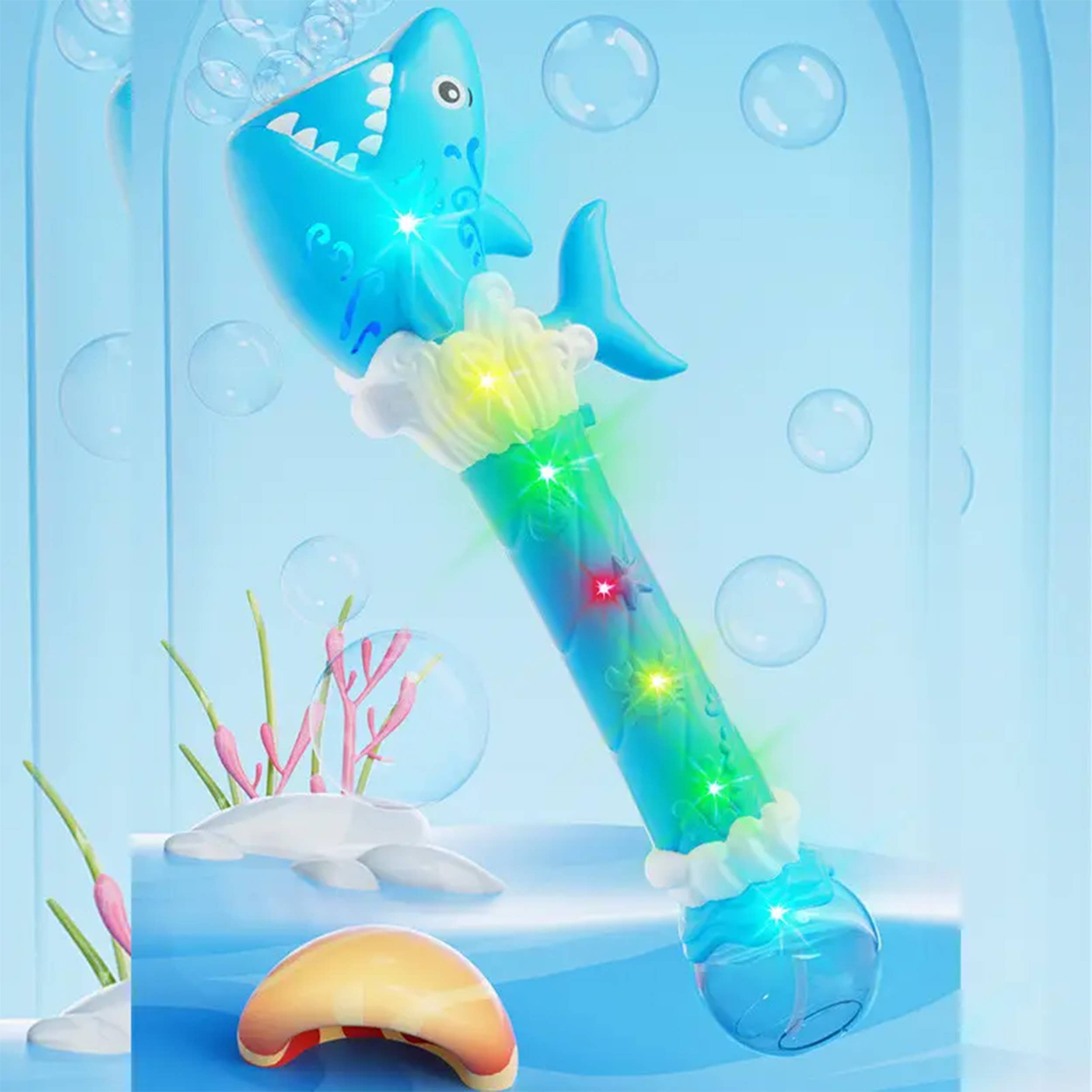 Blinkee.com, LLC - Wholesale Bubble Wand - Kids - Light Up Shark Bubble Wand
5