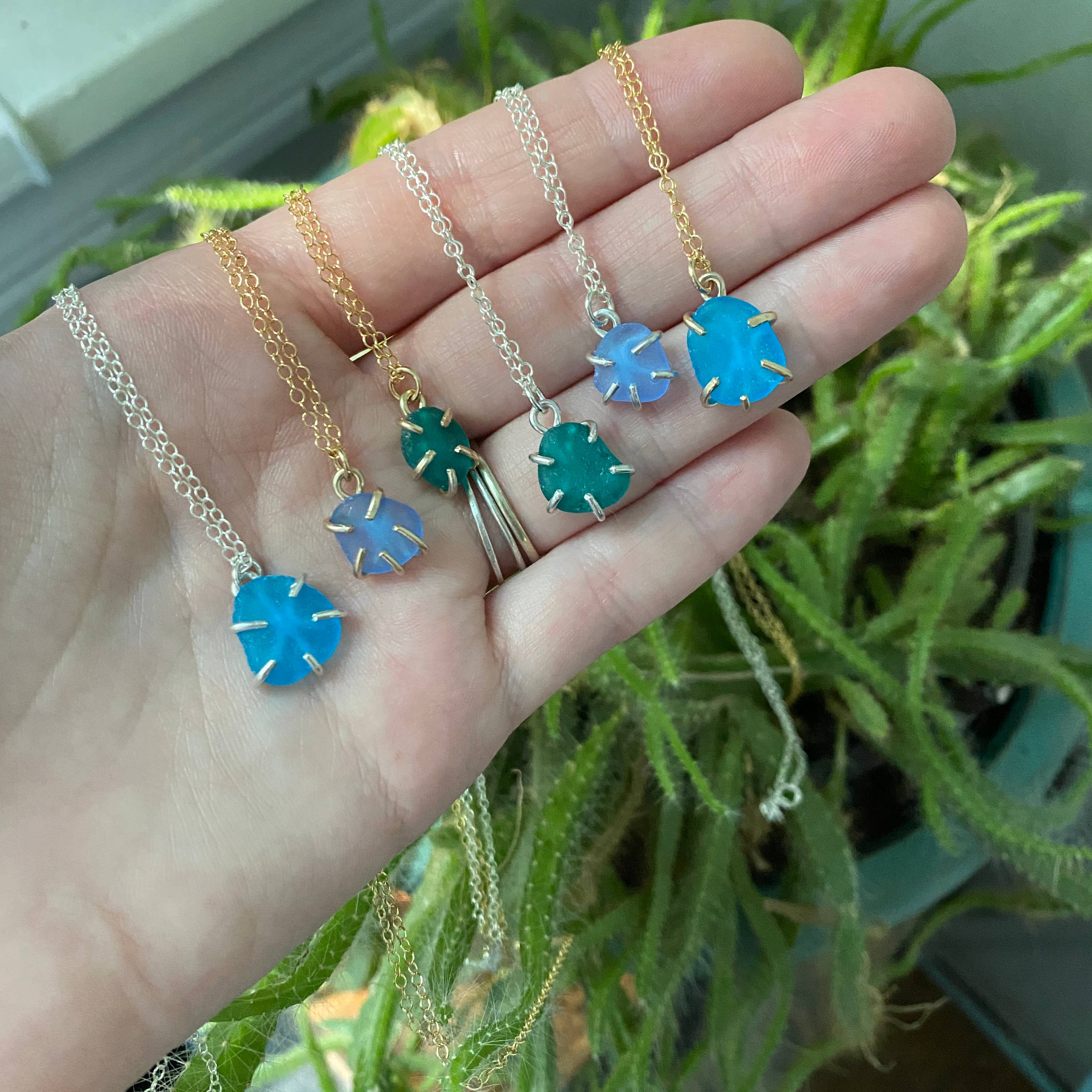 Esme - Wholesale Pendant/Charm Necklace - Sea Glass Necklace3