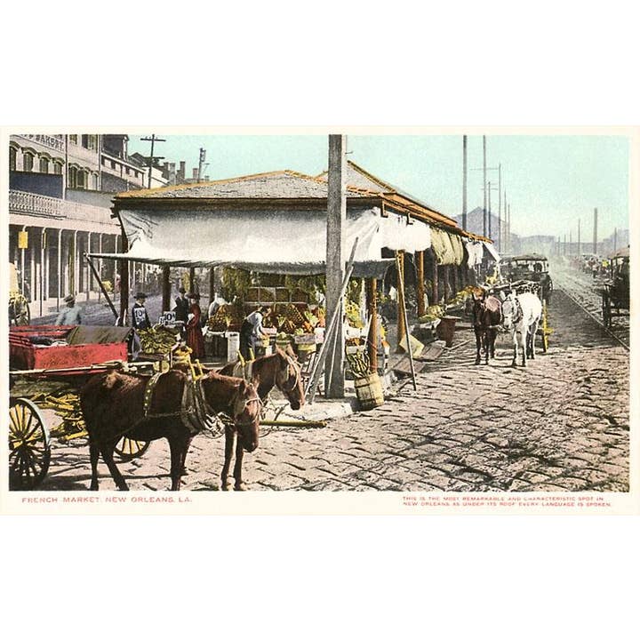 Postkarte LU-01 Französischer Markt, New Orleans für den Großhandel von Found Image Press