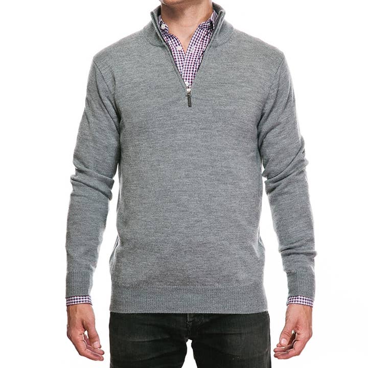 Cinza Claro Caxemira Meia Fecho éclair por atacado de Jeremy Argyle