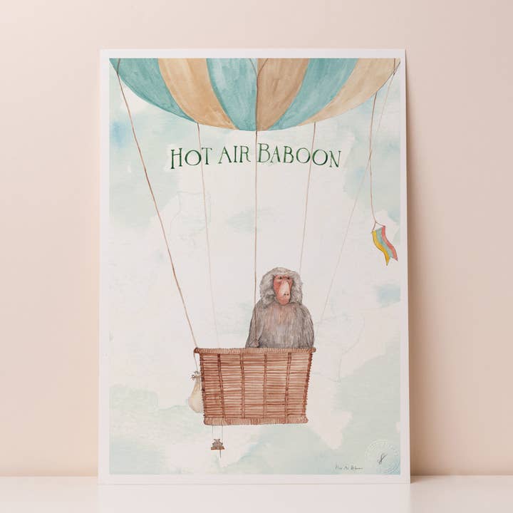 Hot Air Baboon Print for wholesale by Mister Peebles