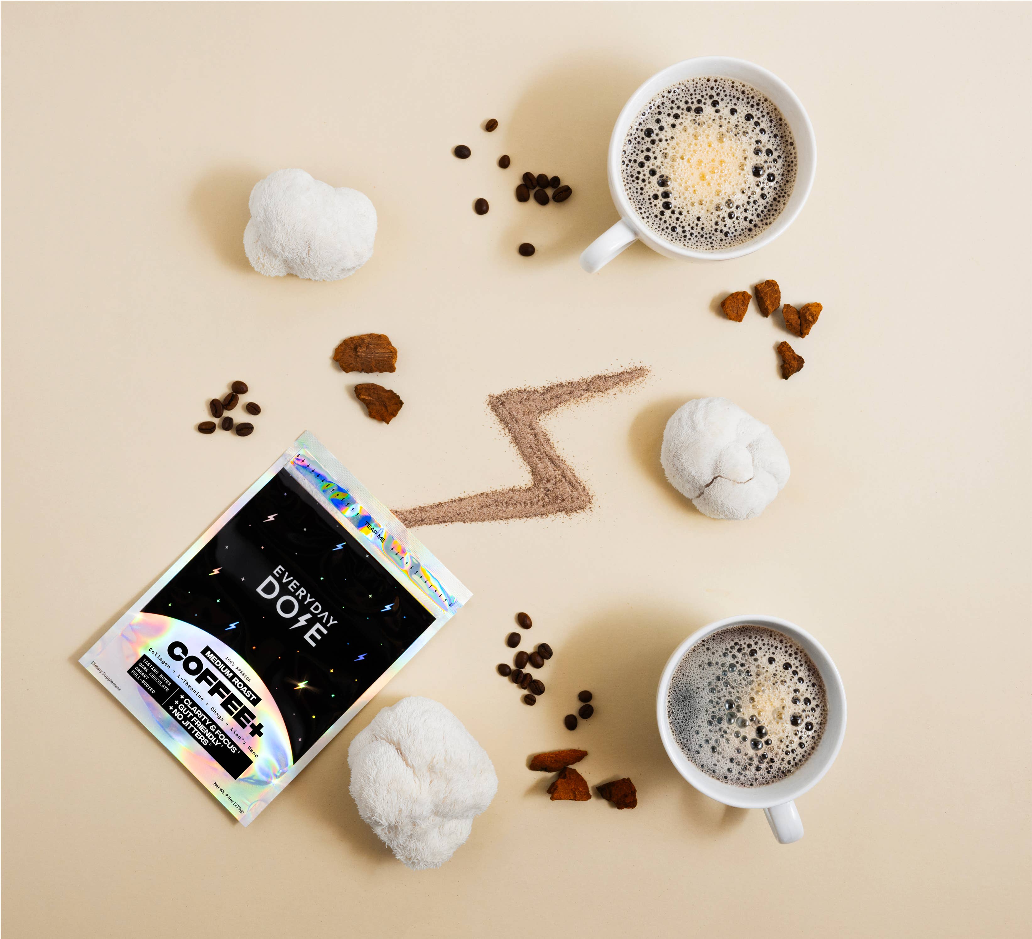 Everyday Dose - Wholesale Instant Coffee/Espresso - Everyday Dose Mushroom Coffee+ Medium Roast: Focus & Energy1