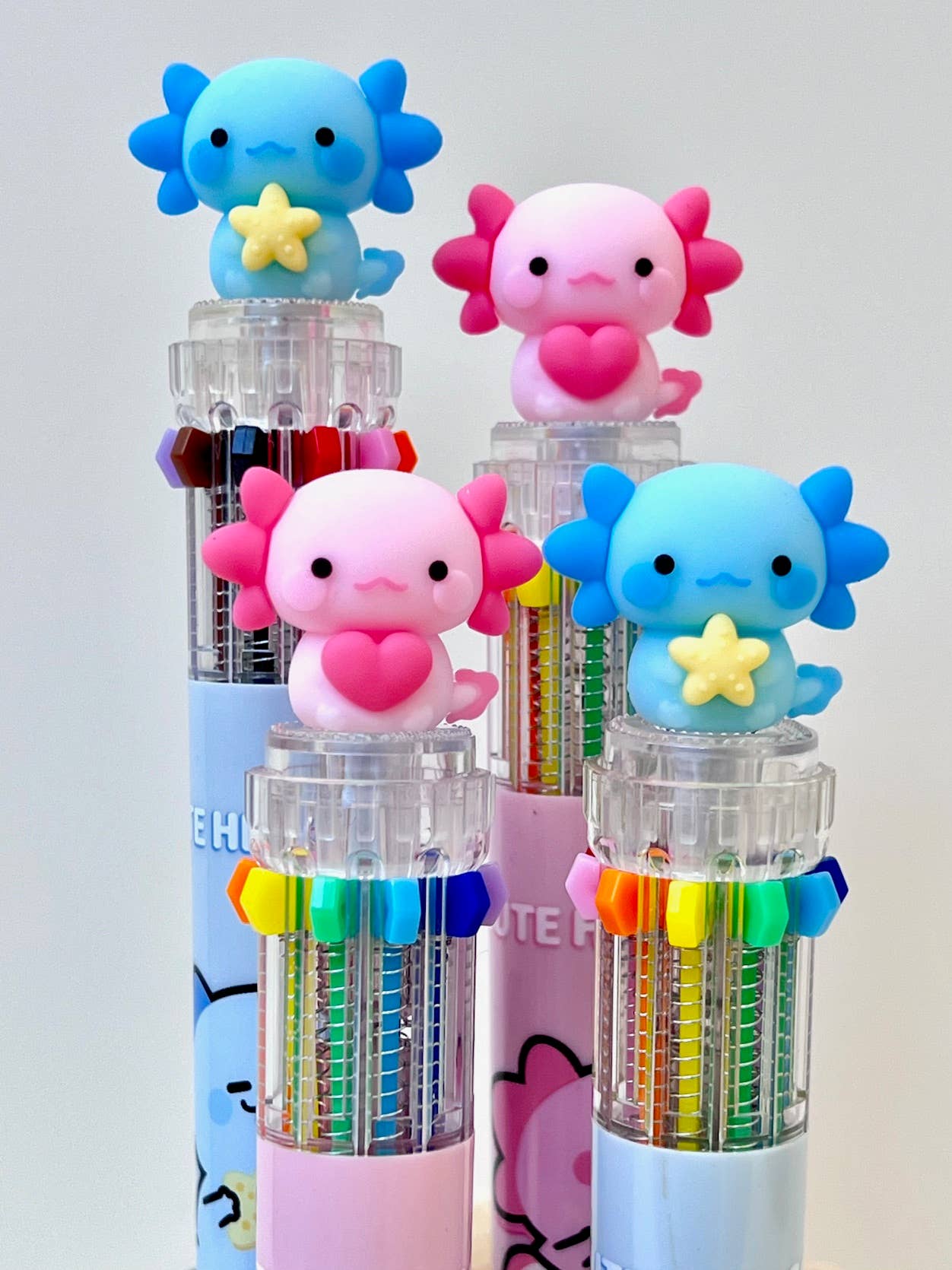 BCmini - Wholesale Pen - 23035 Axolotl 10-Color Retractable Ball Pen-3613