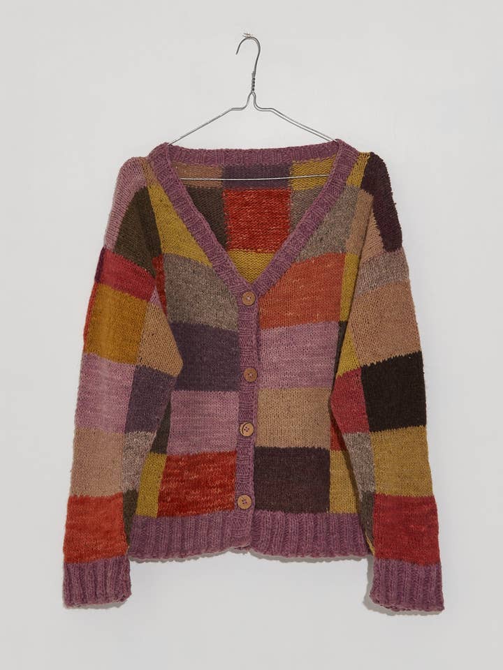 Camisola com Bloqueio de Cor Lavanda por atacado de World of Crow llc