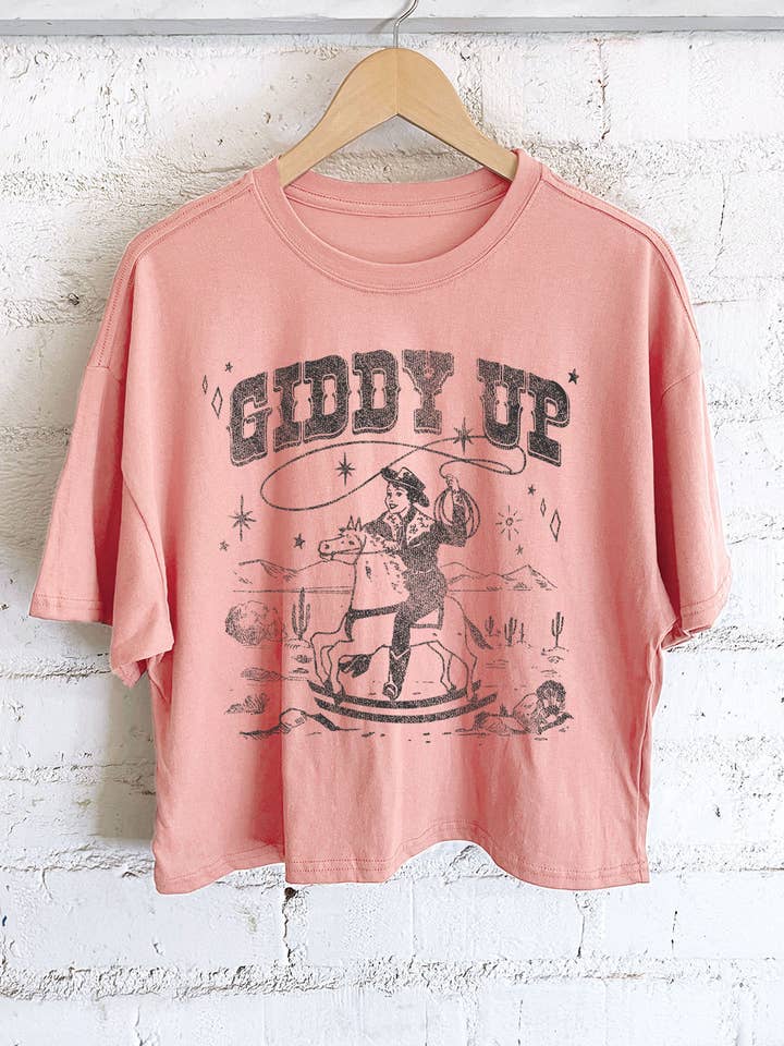 Rustee Clothing - Wholesale Screen Printed T-Shirt - Women's - Giddy Up4