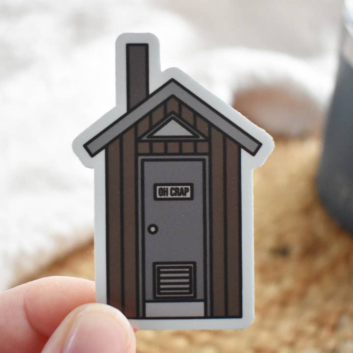 Autocollant pour toilettes Oh Crap Vault pour la vente par Wild North Co