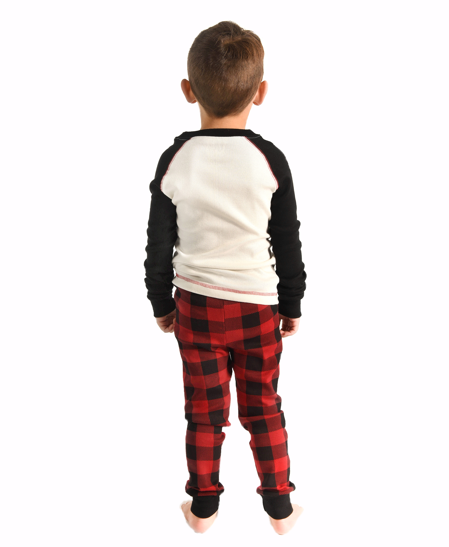 Lazy One - Wholesale Sleepwear Set - Kids - Moose Plaid Kid PJ Set1