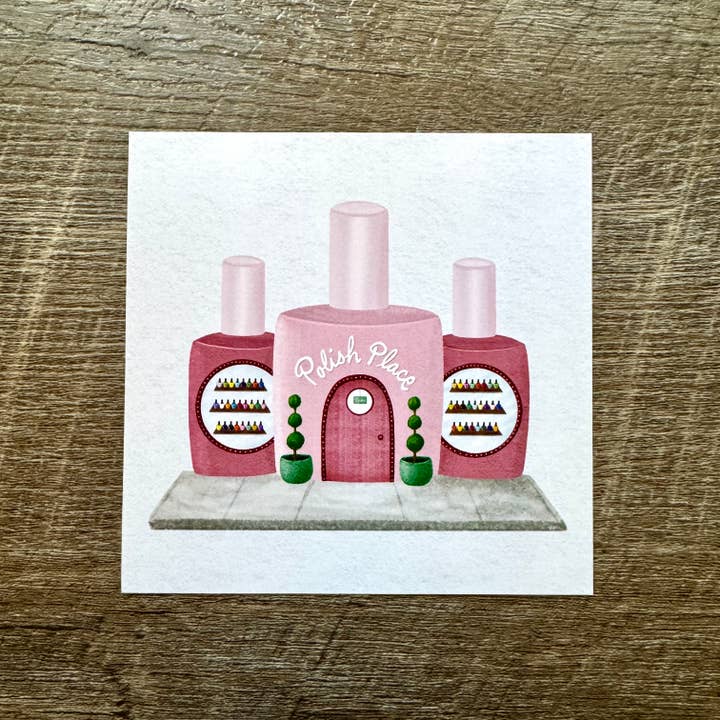 4x4 Nail Salon Art Print, Tiny Shop Collection, Nail Polish for wholesale by blonde birdie