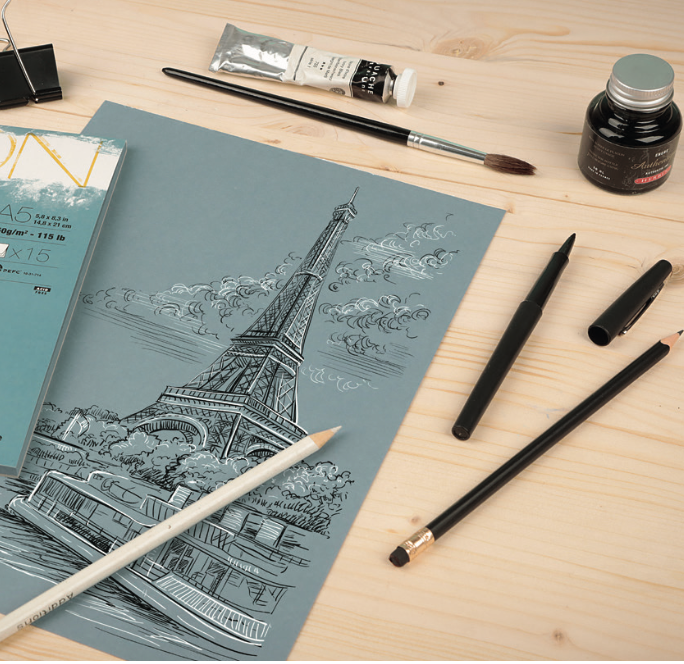 Exaclair - Wholesale Sketchbook/Sketchpad - PaintON Mixed Media Pads - 250g - Six Colors - Three Sizes18