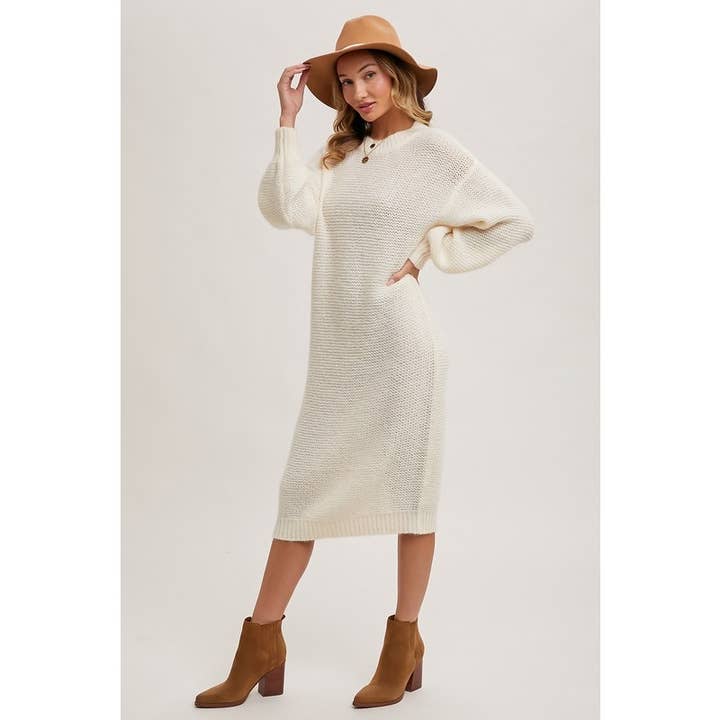 STYLE USA - Wholesale Dress - Women's - OVERSIZED KNIT MIDI DRESS2