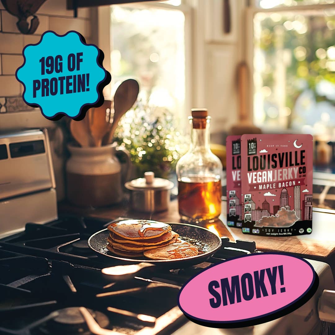 Louisville Foods - Wholesale Jerky - Vegan & Plant Based Maple Bacon Jerky 3 oz6