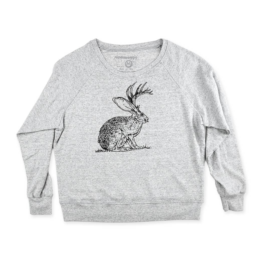 Supermaggie @ Faire - Wholesale Graphic Sweatshirt - Women's - Jackalope Pia Tri Blend Pullover3