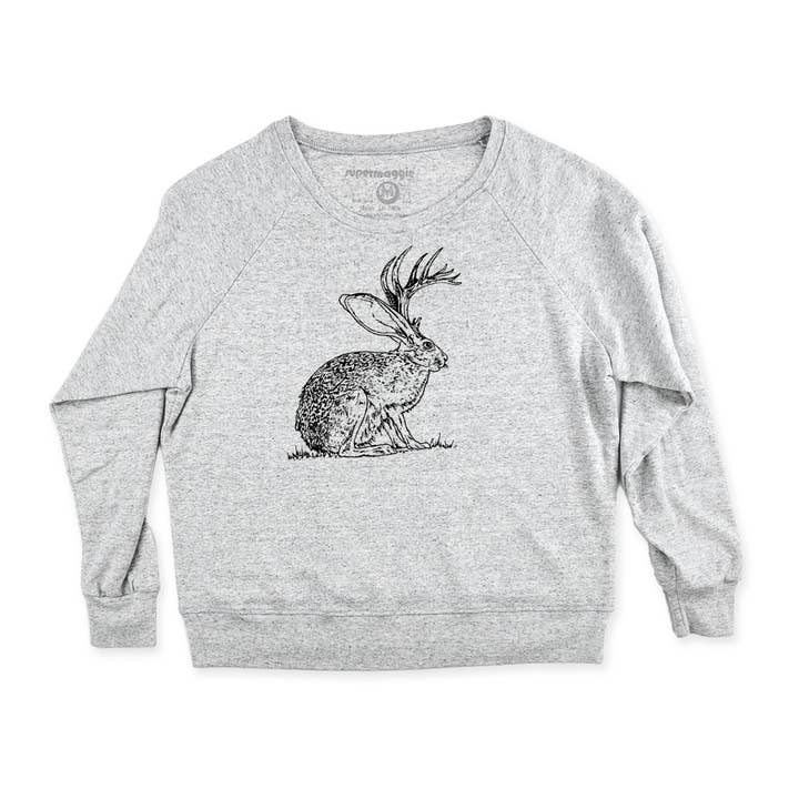 Supermaggie @ Faire - Wholesale Graphic Sweatshirt - Women's - Jackalope Pia Tri Blend Pullover3