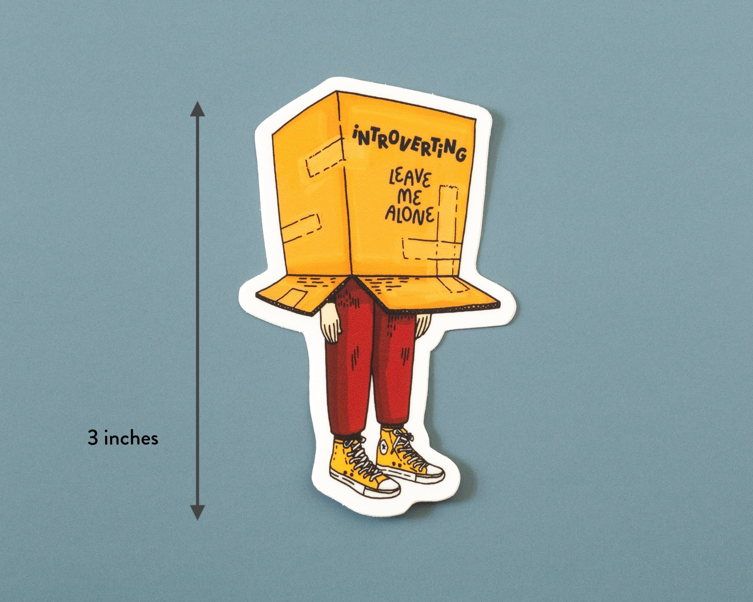 RippleSplash Studio – Engroshandel Klistermærke – Sjov introvert klistermærke2