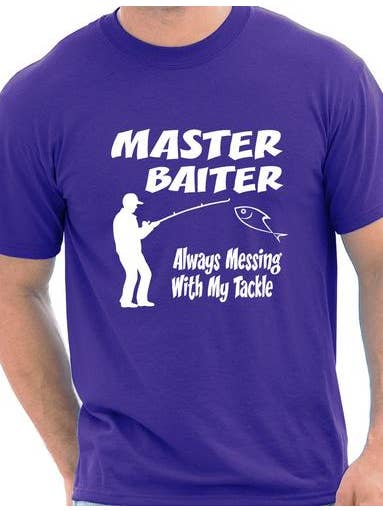 Print4U - Wholesale Screen Printed T-Shirt - Men's - Master Baiter Mens Fishing T-Shirt5