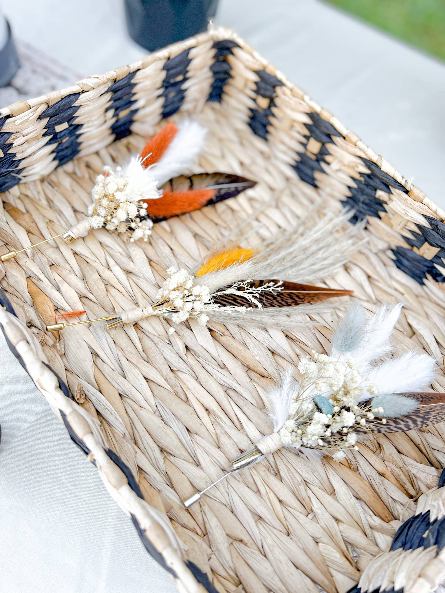 Withered Whimsy - Wholesale Dried/Pressed Flowers - Rust Boho Fall Wedding Boutonniere | "The Atlas"3